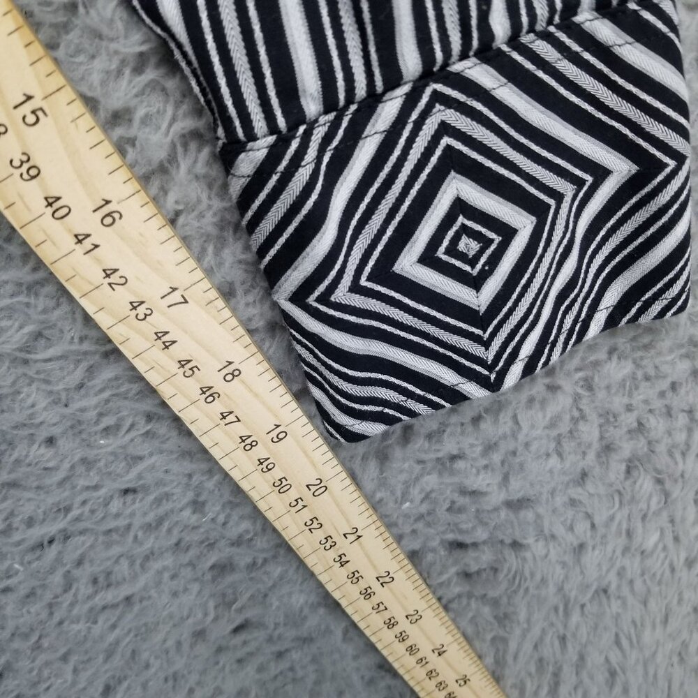 Wrangler Shirt Mens Large Black White Stripe Western Snap Up Long Sleeve - Picture 7 of 9